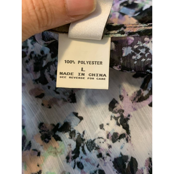 Badgley Mischka Fiona sheer floral Fiona Tunic size Large - Picture 11 of 11